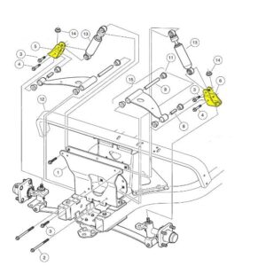 3G Clevis- Driver Side for Club Car Precedent Golf Carts 2004+