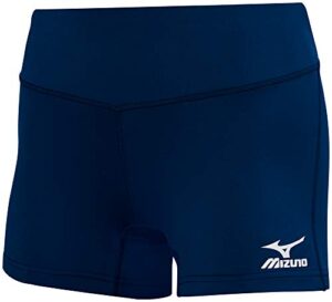 mizuno mens womens mizuno victory 3.5 inseam volleyball shorts, navy, medium us