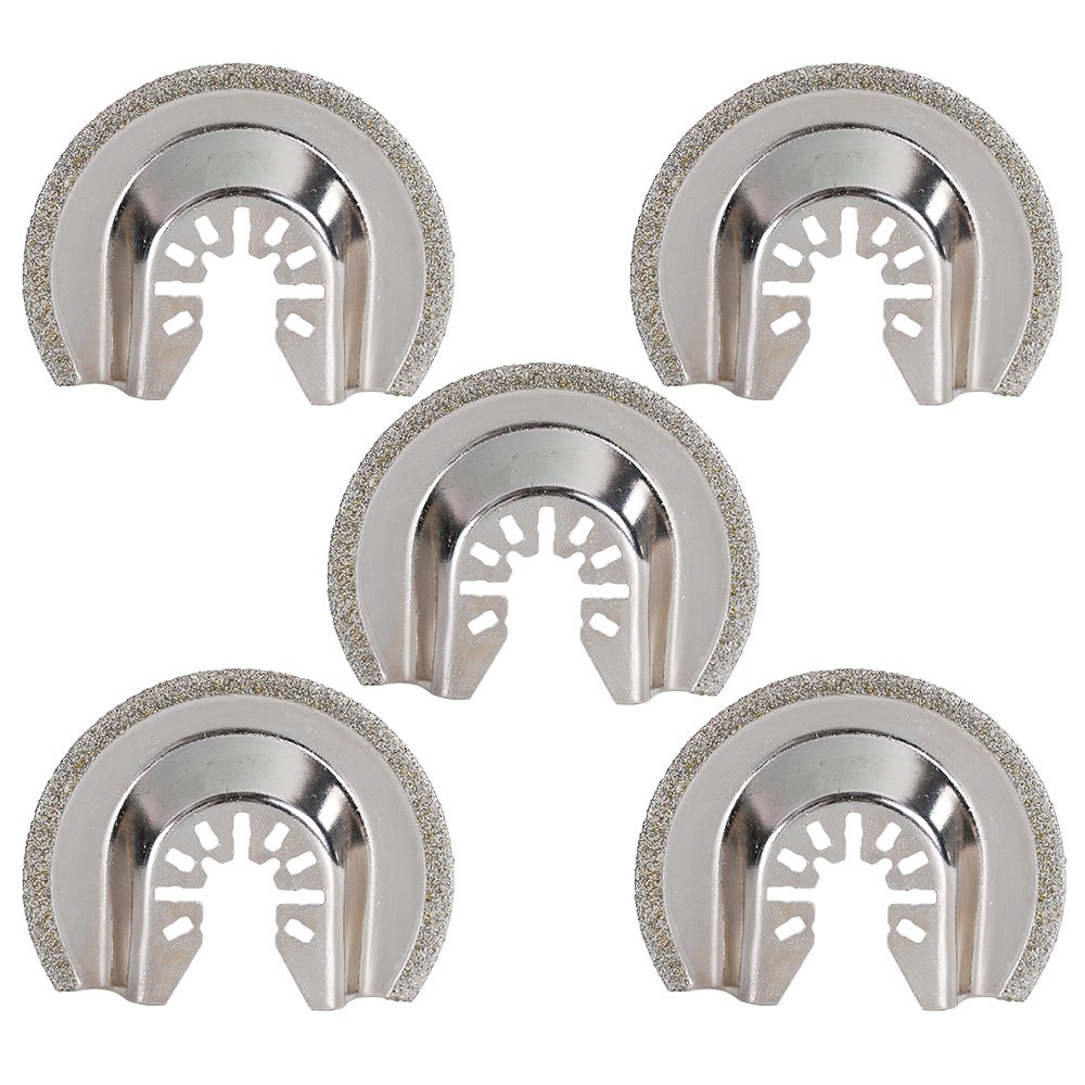 HIFROM Replacement Diamond Grout Removal Blade,2-1/2-Inch(64mm) Multi Tool Quick Realease Oscillating Saw Blade Compatible with Bosch, Craftsman, Chicago, Cougar more (Pack of 5)