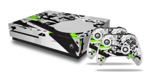 wraptorskinz decal vinyl skin wrap compatible with xbox one s console and controllers - baja 0018 lime green