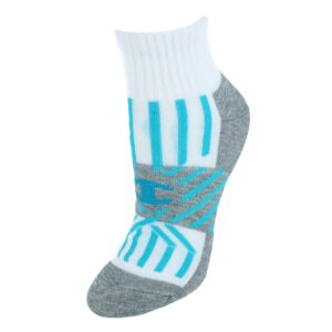 Champion womens Double Dry 6-pair Pack Performance Ankle Socks, White/Blue Stripes, Shoe Size 5-9 US