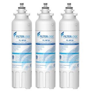 filterlogic adq73613401 refrigerator water filter, replacement for lg® lt800p®, lt800pc, adq736134, adq73613402, lsxs26326s, lsxs26366s, lmxs30776s, lsxs26366d, lmxc23746s, 46-9490, 469490, pack of 3