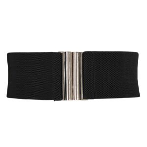 grace karin women's wide stretchy cinch belt vintage elastic waistband (s,black cl409-1)