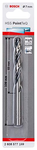 Bosch Professional PointTeQ HSS Twist Drill Bit (for Metal, 7 x 69 x 109 mm, Accessories for Drill Driver)