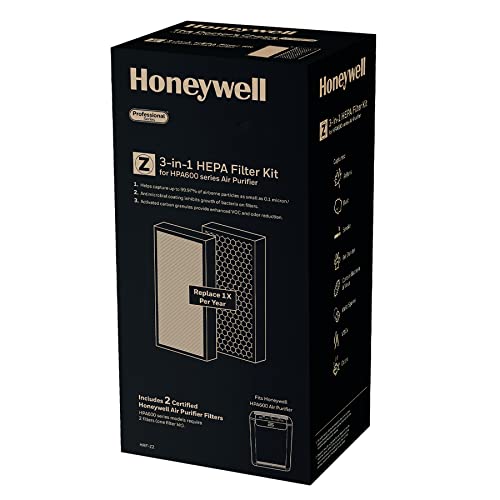 Honeywell HRF-Z2 True HEPA Air Purifier Filter Replacement – for HPA600 – Airborne Allergen Air Filter Targets Wildfire/Smoke, Pollen, Pet Dander, and Dust