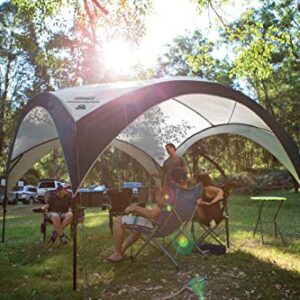 Coleman Gazebo, Fastpitch Shelter XL for Garden and Camping, Sturdy Steel Construction, Large Tent, Portable Sun Shelter with Protection SPF 50, White, XL - 4.5 x 4.5 m