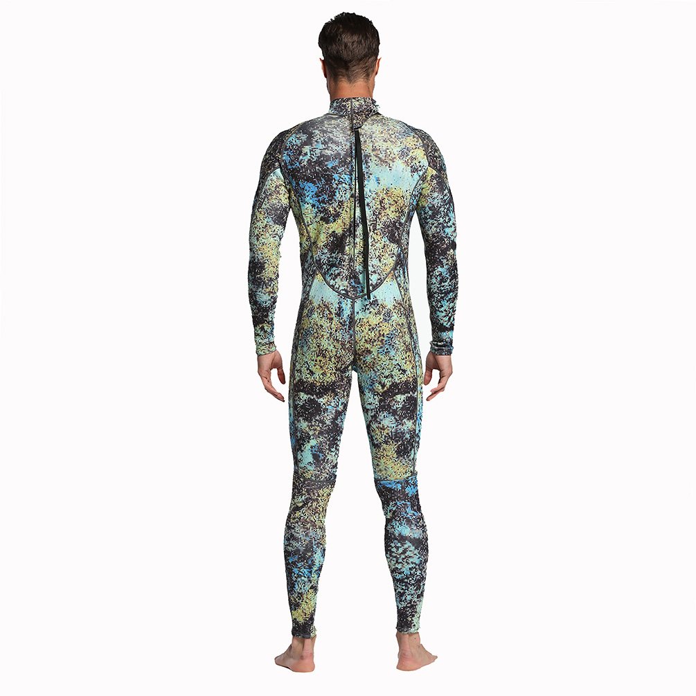 Dyung Tec Wetsuits Mens 3MM Camo Neoprene Scuba Diving Unisex One Piece Sport Skin Spearfishing Full Suit (L)