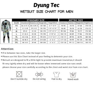 Dyung Tec Wetsuits Mens 3MM Camo Neoprene Scuba Diving Unisex One Piece Sport Skin Spearfishing Full Suit (L)