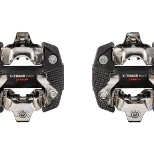 LOOK Cycle - X-TRACK Race Carbon MTB Bike Pedals - Standard SPD Mechanism Compatible - Clipless Pedal - Carbon Body - Chromoly+ Axle - Large Platform - Extremely Reliable Clipless Pedals