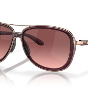 Oakley Women's OO4129 Split Time Aviator Sunglasses, Crystal Raspberry/G40 Black Gradient, 58 mm