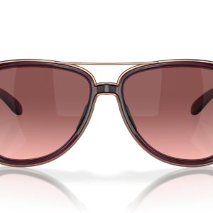 Oakley Women's OO4129 Split Time Aviator Sunglasses, Crystal Raspberry/G40 Black Gradient, 58 mm