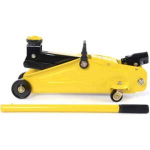 JEGS 2-Ton Hydraulic Car Floor Jack - 4,000 LBS Lift Capacity, Lift Range: 5 ⅛” to 13” - Lightweight Hydraulic Floor Jack, 360 Degrees Saddle Rotation - Heavy Duty Steel Car Jack Hydraulic