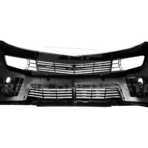 Replacement For 2010-2013 Chevrolet Camaro | ZL1 Style Front Replacement Bumper Cover Upper Lower Grille With Fog Lights