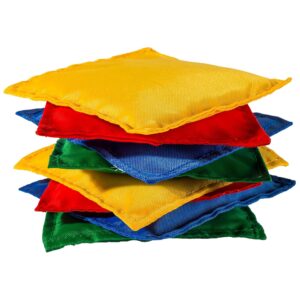 Franklin Sports 5" x 5" Nylon Bean Bags (Set of 12) - Perfect for use in schools