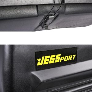 JEGS Rooftop Cargo Carrier for Car Storage - Large Roof Rack Cargo Carrier - Heavy Duty Weatherproof Storage - Made in USA - 18 Cubic Ft - 110 Lb Capacity - Aero Hard Shell Cargo Carrier