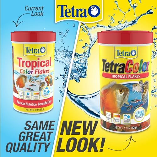 TetraColor Tropical Flakes, Color Boosting Fish Food, Nutritionally Balanced Diet for Tropical Fish, 7.06 oz (12 Pack)