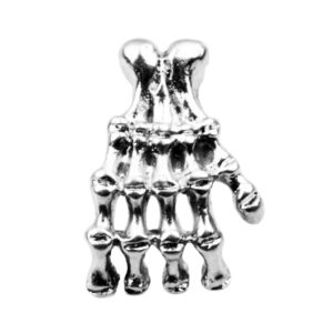 Baosity 2pcs Skeleton Skull Hand Lip Cartilage Stud Ear Labret Ring Bar Body Jewelry