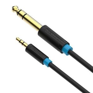 EVNSIX Audio Instrument Cable - 10FT 1/8" Male to 1/4" Male Aux Jack TRS Stereo Audio Cable for iPhone iPod Guitar Laptop Amplifier Microphone/24K 15U Gold Plated PVC Infection Molding Shell