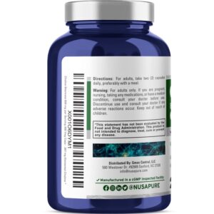 NusaPure Choline Bitartrate 650 mg 200 Veggie Capsules (Vegetarian, Non-GMO, Vegan)