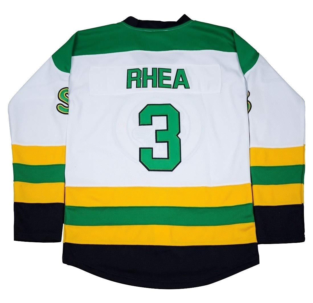 Ross The BOSS Rhea ST John's Shamrocks Hockey Jersey with EMHL Patch Stitch (38, White)