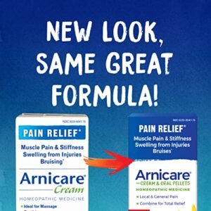 Boiron Arnicare Cream and Arnica 30c Value Pack for Pain Relief, Muscle Soreness, and Swelling from Buising or Injury - 2.5 oz + 80 Pellet Tube