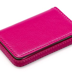 RFID Blocking Wallet - Minimalist Leather Business Credit Card Holder - Rose