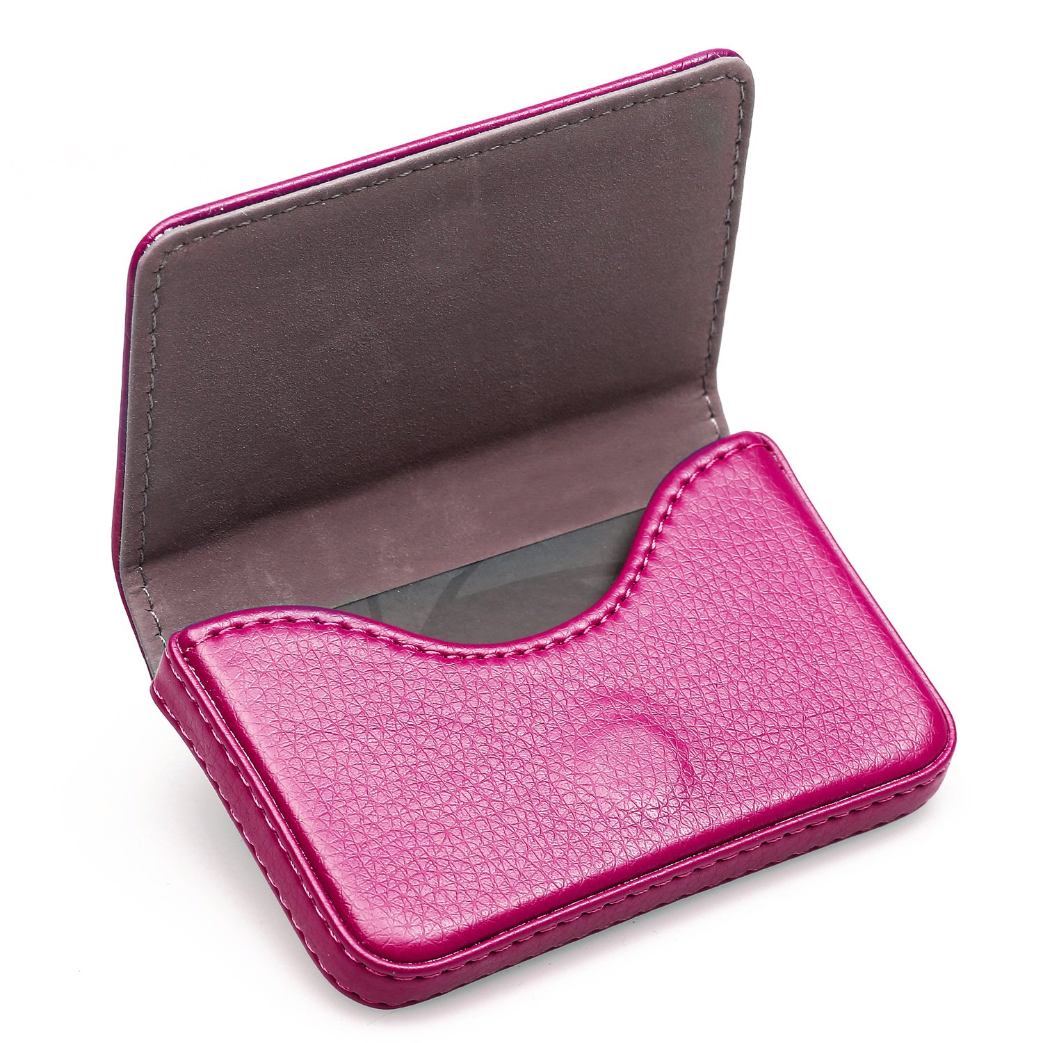 RFID Blocking Wallet - Minimalist Leather Business Credit Card Holder - Rose