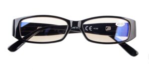 computer glasses with crystals for women reading blue light filter eyeglasses(black) without strength