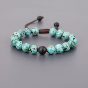 COAI You Complete Me Onyx African turquoise Stone Bracelets for Couples