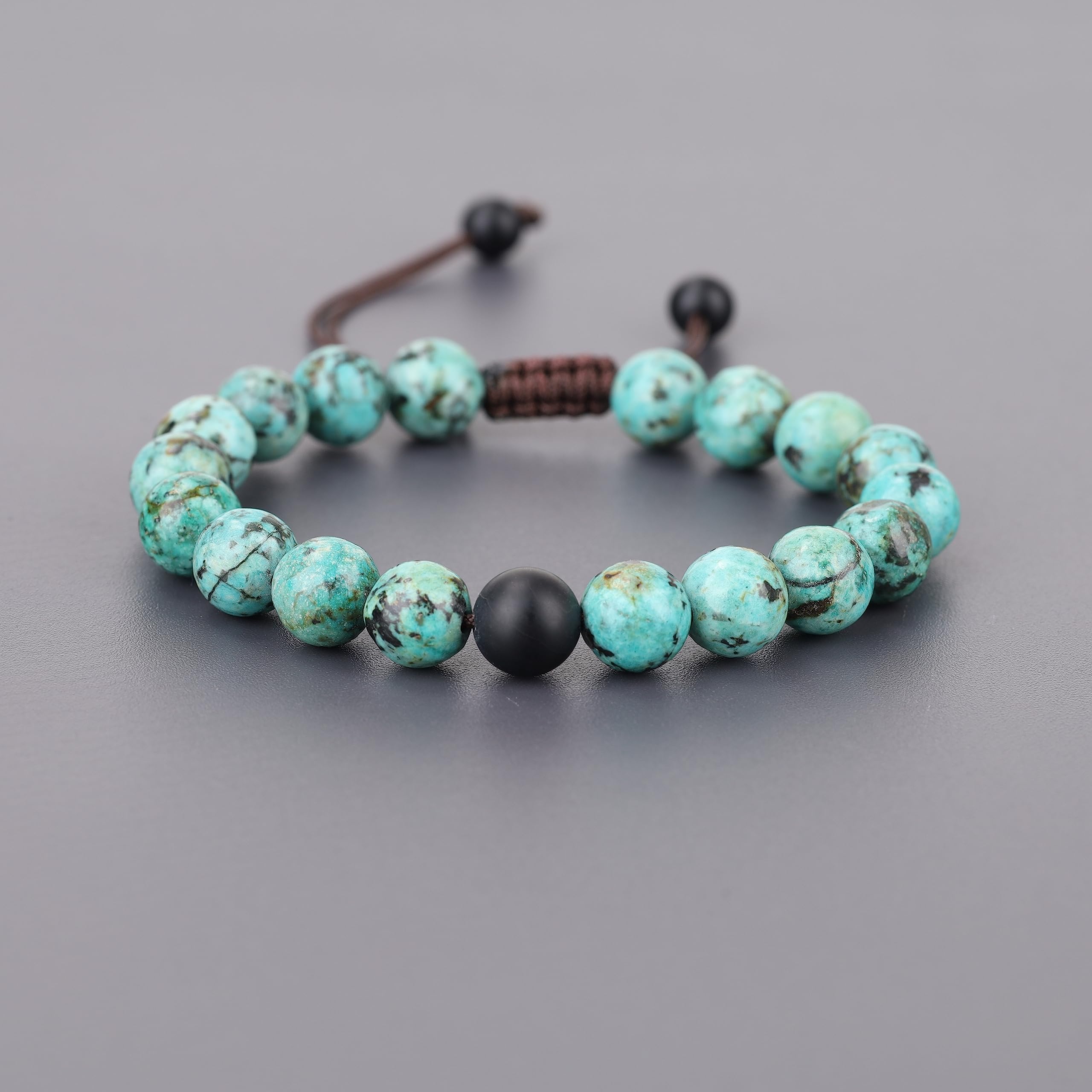 COAI You Complete Me Onyx African turquoise Stone Bracelets for Couples