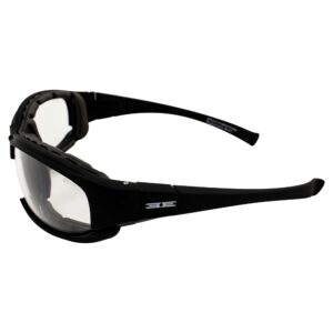 Epoch Hybrid Photochromic Padded Motorcycle Sunglasses Clear to Smoke Lens ANSI Z87.1+