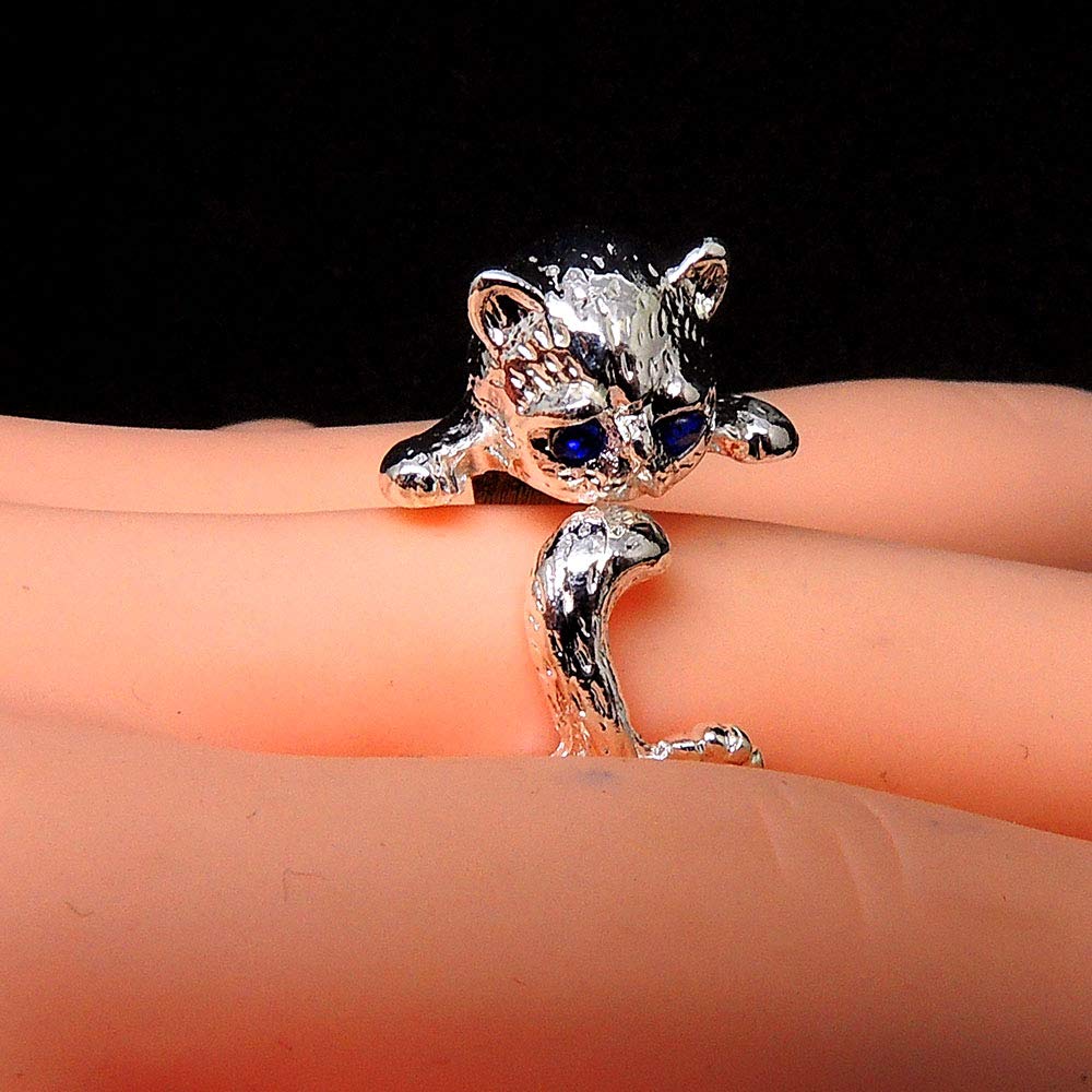 Ginger Lyne Collection Cute Fluffy Grumpy Cat Wrap Ring