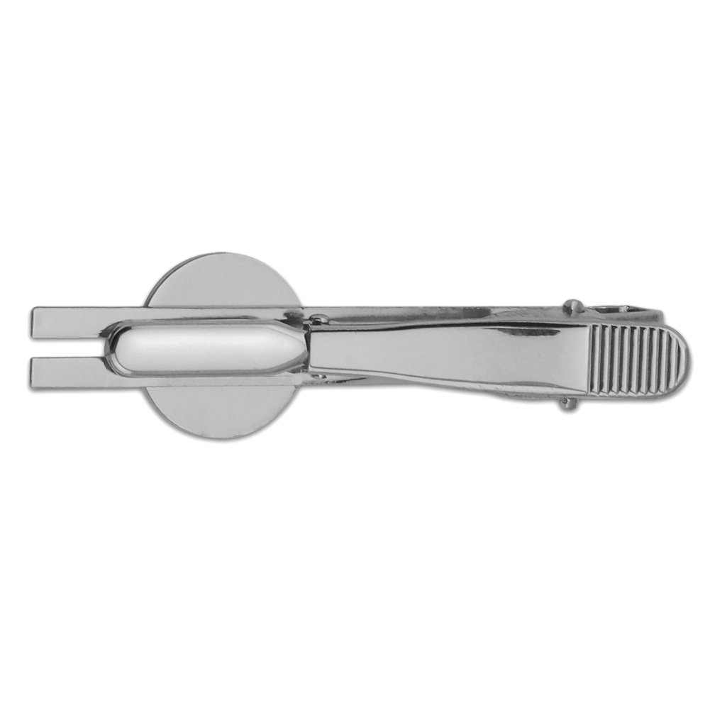 The Circle Game Round Tie Bar Clip Clasp Tack Silver Color Plated