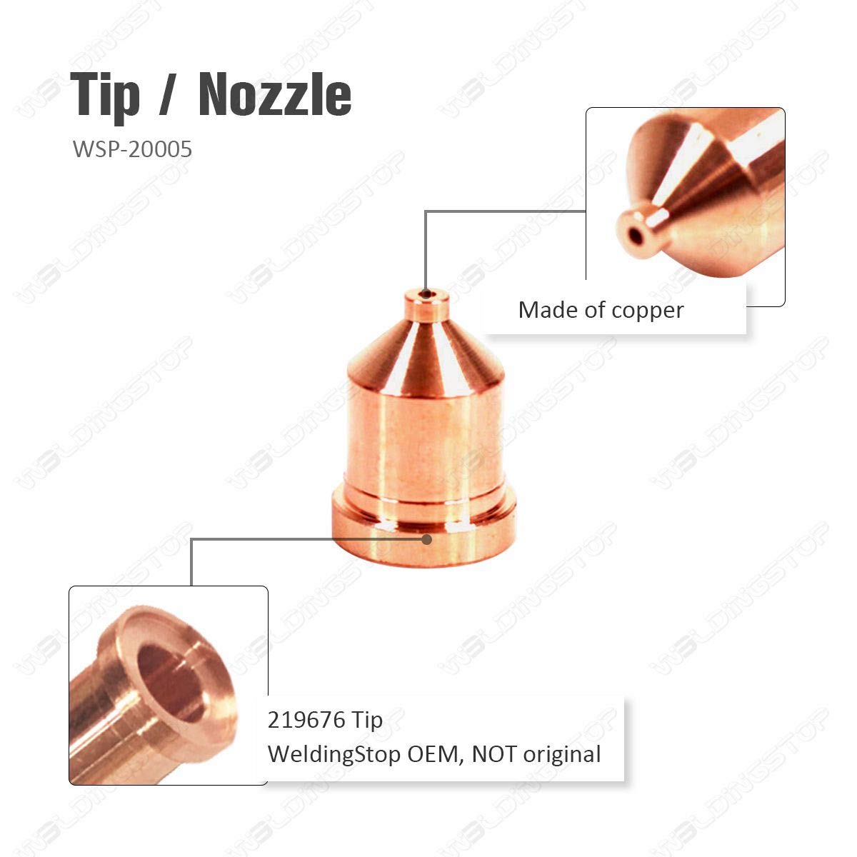 PK-10 Electrode Ref 212724 Nozzle 219676 for Plasma Cutter Fit Miller ICE-60T ICE-100T Torch