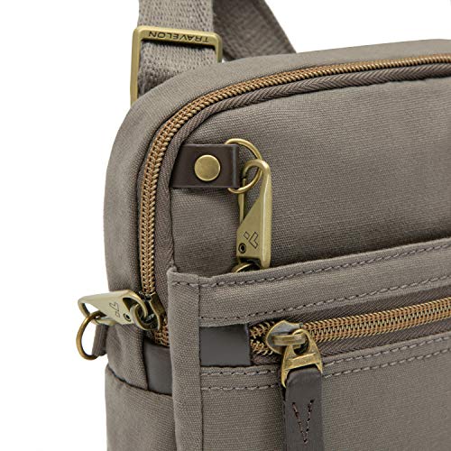 Travelon: Anti-Theft Courier Small N/s Slim Travel Bag - Stone Gray