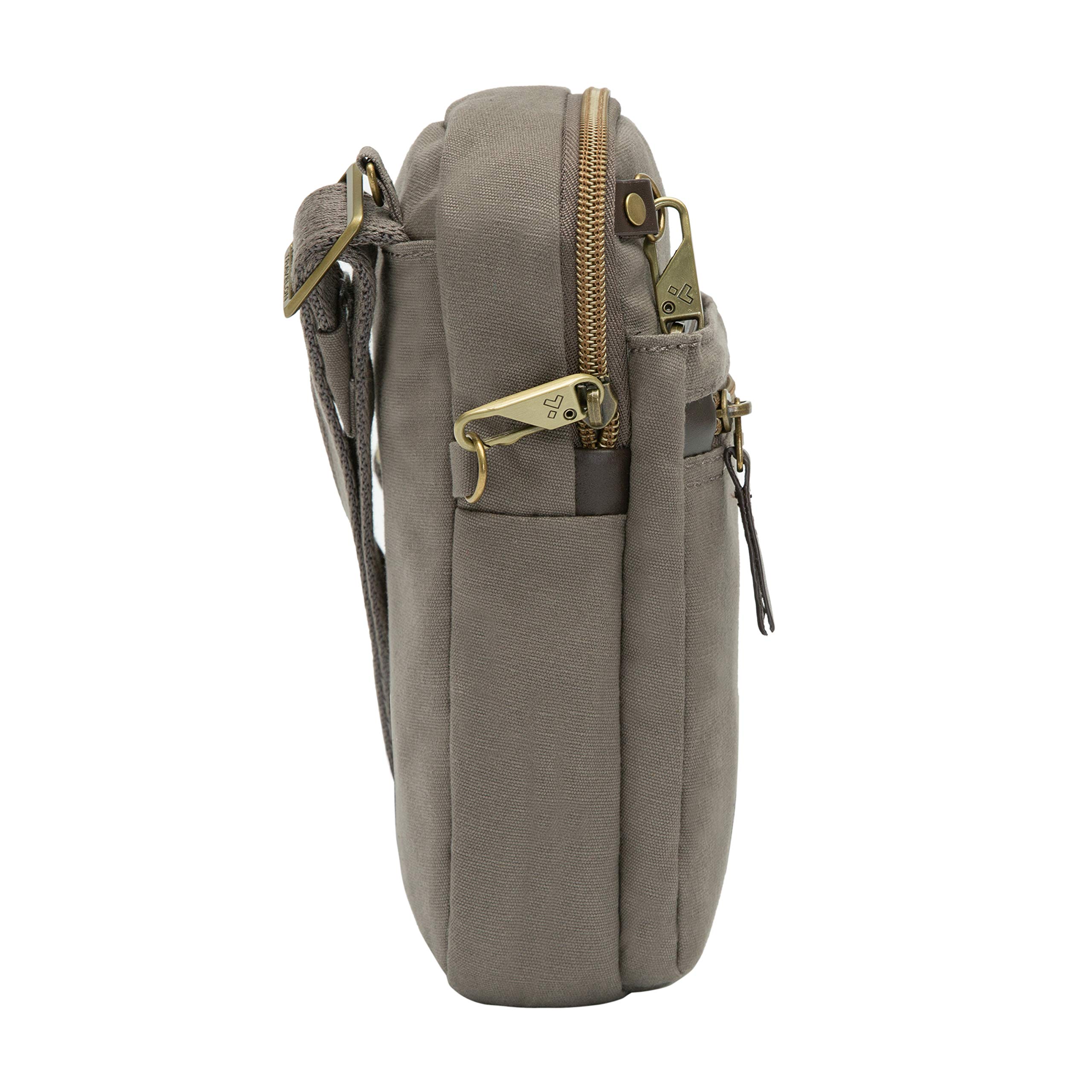 Travelon: Anti-Theft Courier Small N/s Slim Travel Bag - Stone Gray