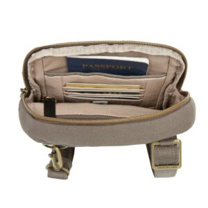 Travelon: Anti-Theft Courier Small N/s Slim Travel Bag - Stone Gray