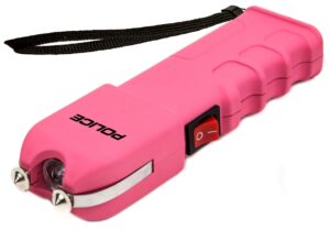 police 928 stun gun with led flashlight, pink