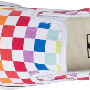 Vans Unisex Authentic Skate Shoe Sneaker (6.5 Women / 5 Men M US, (Checkerboard) Rainbow/True White 7267)