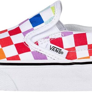 Vans Unisex Authentic Skate Shoe Sneaker (6.5 Women / 5 Men M US, (Checkerboard) Rainbow/True White 7267)