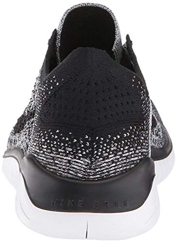 Nike Women's Free RN Flyknit 2018 White Black 942839-101 (8.5)