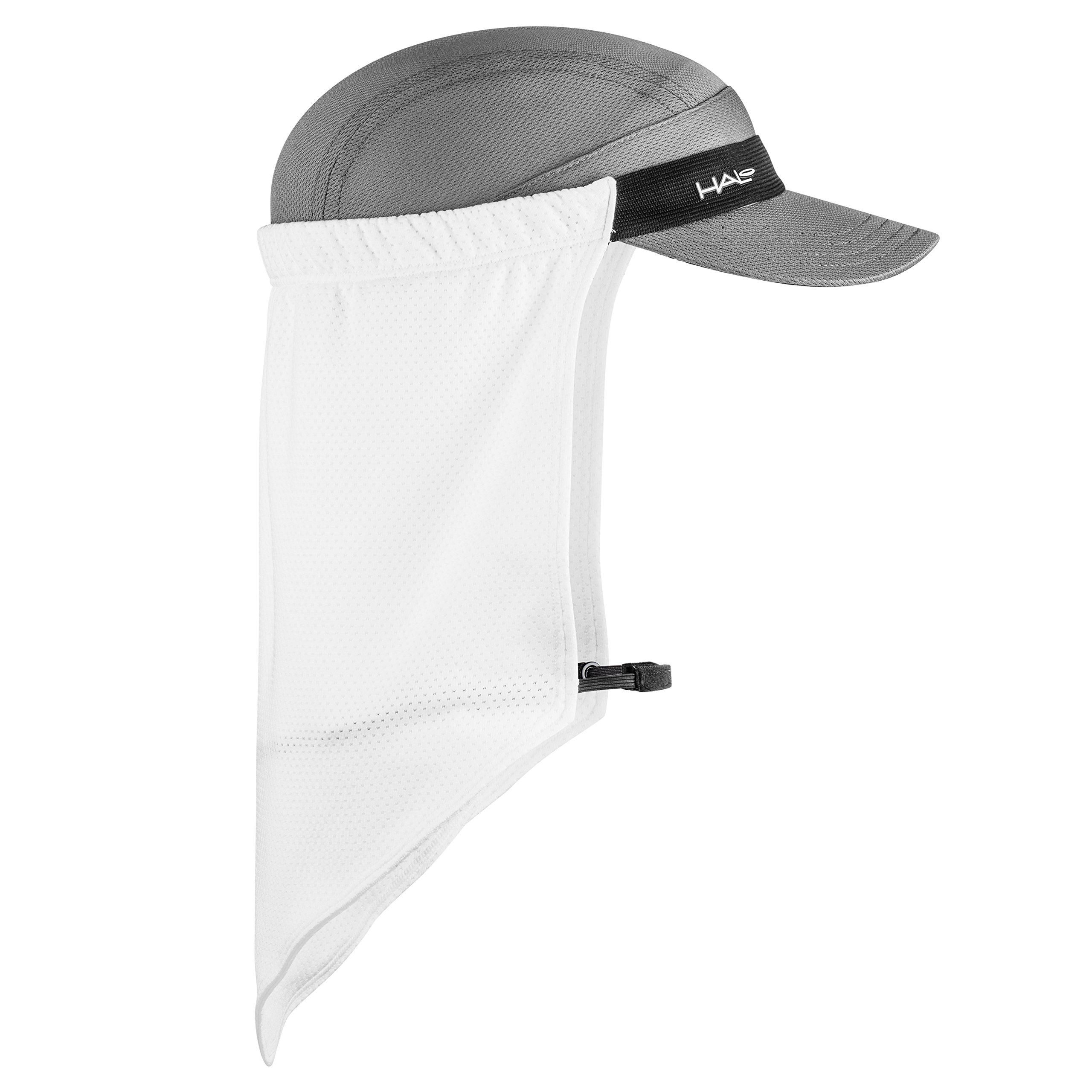 Halo Headband Sun Shield Sweatband with Neck & Ear Cover, White, one size (HSSWHITE)