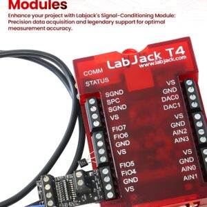 T4-USB Data Logger or Ethernet Multifunction DAQ Device with up to 12 Analog inputs or 16 Digital I/O, 2 Analog outputs (10-bit), and Multiple Digital counters/timers.