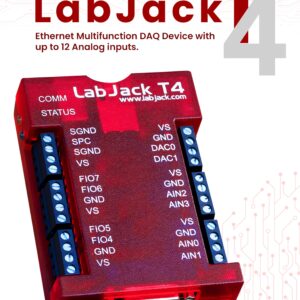 T4-USB Data Logger or Ethernet Multifunction DAQ Device with up to 12 Analog inputs or 16 Digital I/O, 2 Analog outputs (10-bit), and Multiple Digital counters/timers.