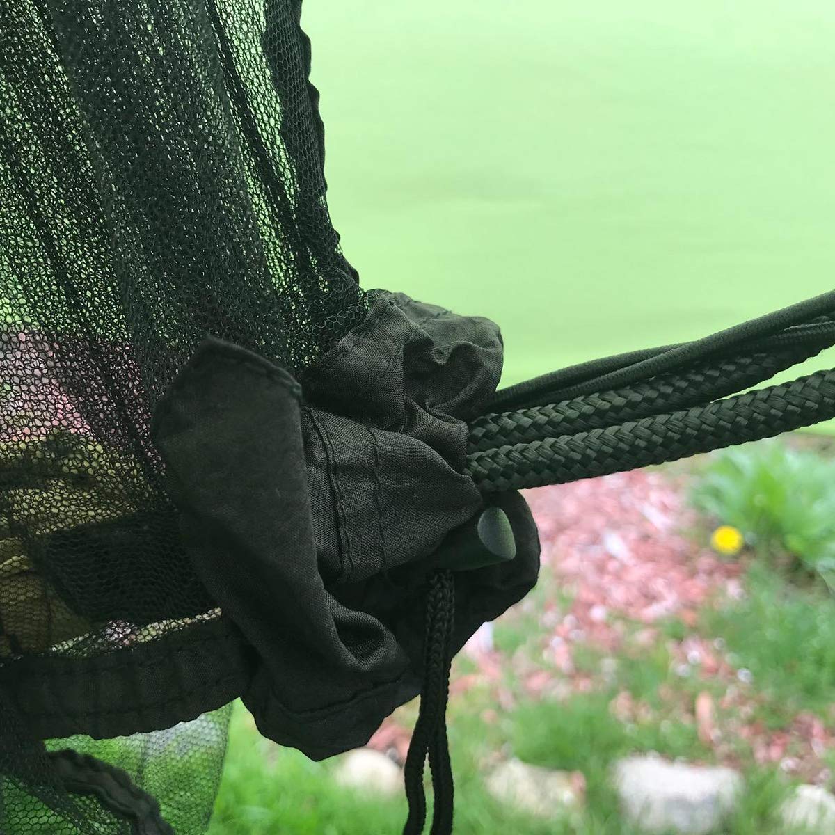 Wecamture Hammock Bug Mosquito Net XL 11x4.6FT No-See-Ums Polyester Fabric for 360 Degree Protection Dual Sided Diagonal Zipper for Easy Access Fits All Hammocks