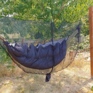 Wecamture Hammock Bug Mosquito Net XL 11x4.6FT No-See-Ums Polyester Fabric for 360 Degree Protection Dual Sided Diagonal Zipper for Easy Access Fits All Hammocks