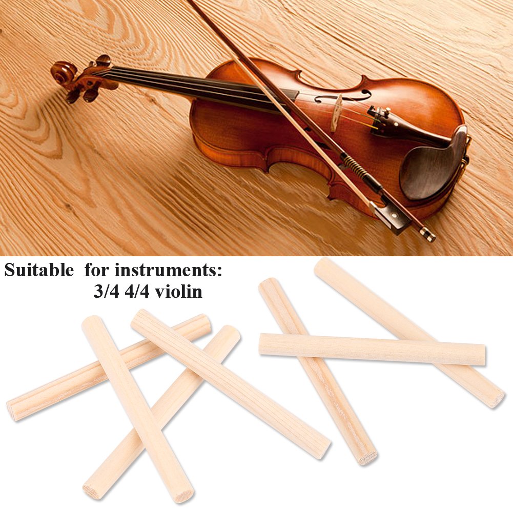 10Pcs Violin Sound Post, Violin Column Spruce Sound-post Spruce Musical Instrument Accessories for 3/4 4/4 Violins