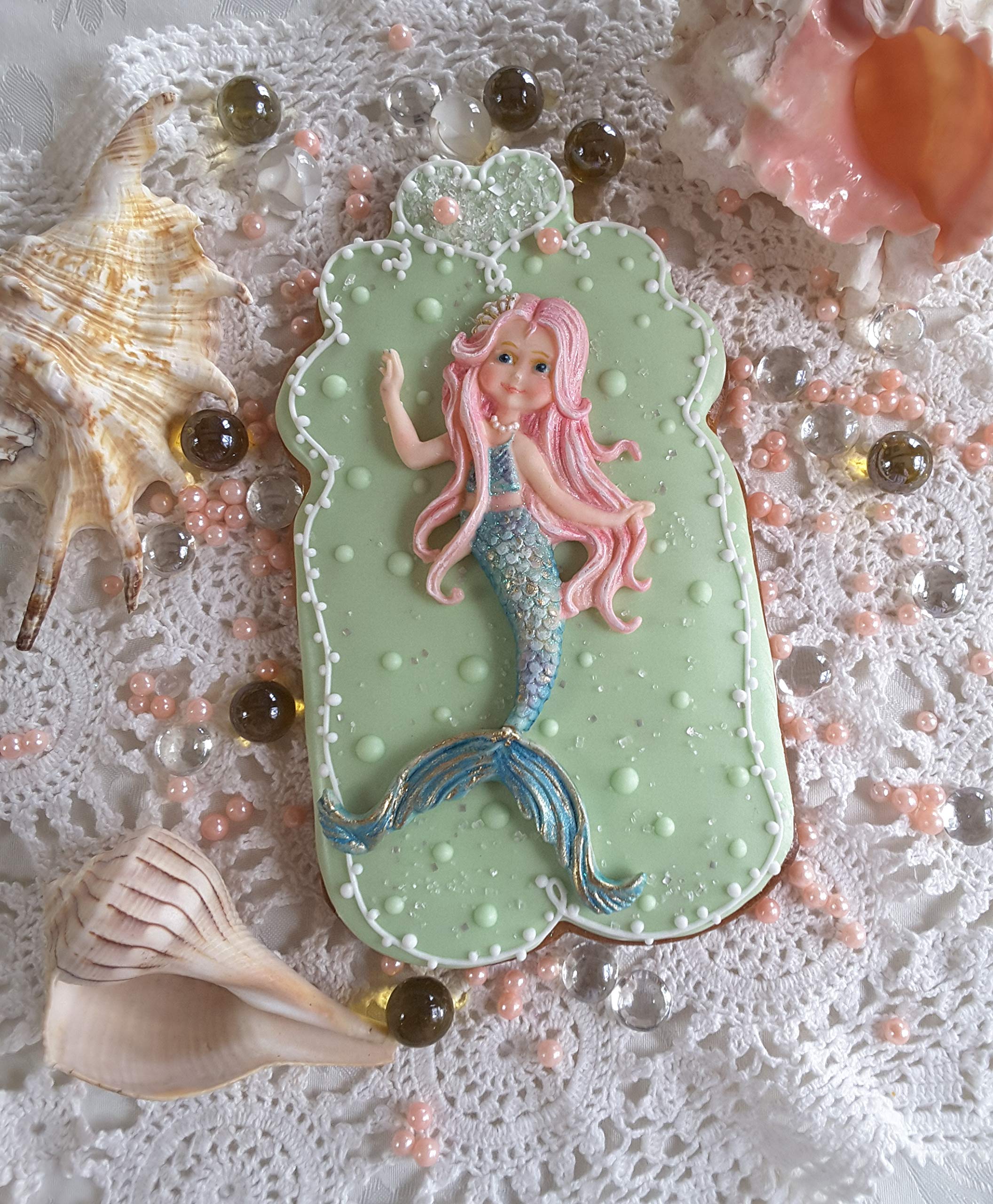 Katy Sue Mermaid Silicone Mold for Cake Decorating, Crafts, Cupcakes, Sugarcraft, Candies, Chocolate, Card Making and Clay, Food Safe Approved, Made in The UK