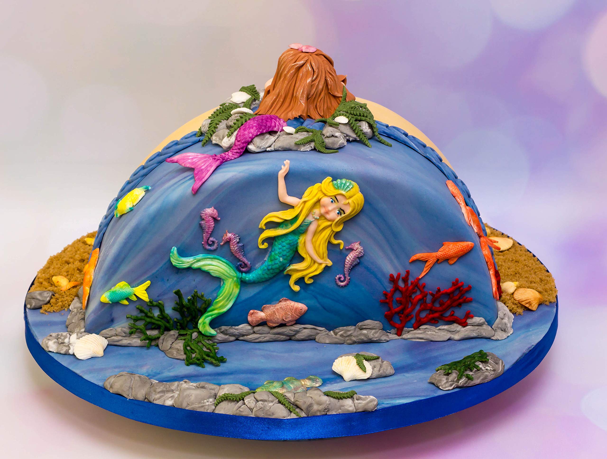 Katy Sue Mermaid Silicone Mold for Cake Decorating, Crafts, Cupcakes, Sugarcraft, Candies, Chocolate, Card Making and Clay, Food Safe Approved, Made in The UK