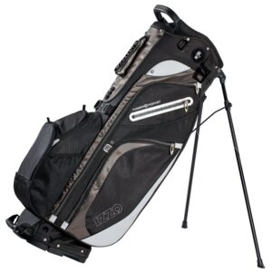 Izzo Golf Versa Ultra-Lite Stand Golf Bag with Exclusive Features, Black/Gray